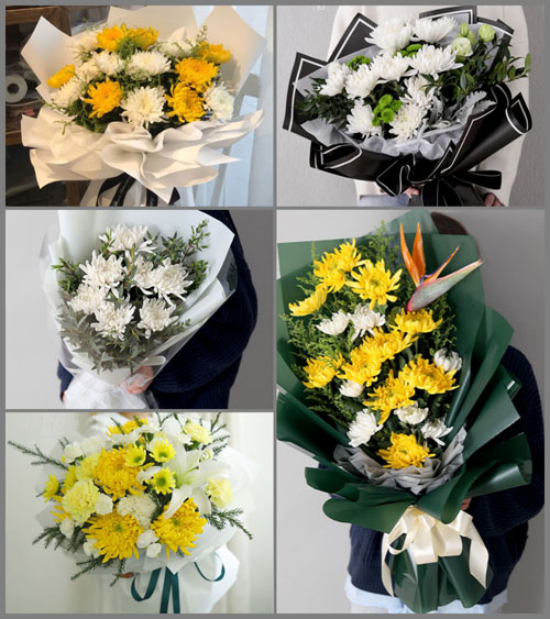 广东揭阳市普宁市麒麟镇发坑村白事花束代送